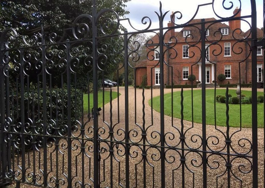 Newly installed residential driveway gate in Jacksonville, FL